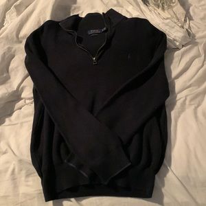 Mens Navy Ralph Lauren 1/4 zip sweater